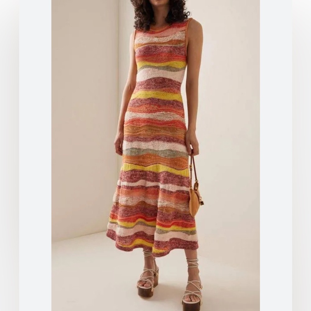 Ulla Johnson Gaia Dress
Cotton Knit Sleeveless Midi Dress size medium EUC